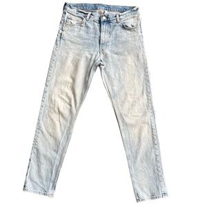 WEEKDAY Sunday Slim Tapered Jeans Light Wash Denim Mens Size 30 X 30 Blue